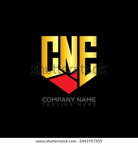 CNE letter logo abstract design. CNE unique design. CNE.
