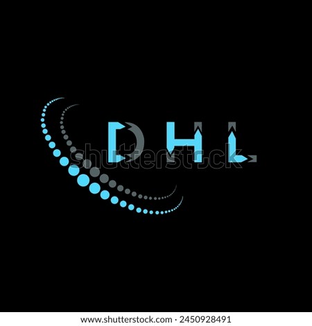 DHL letter logo abstract design. DHL unique design. DHL.
