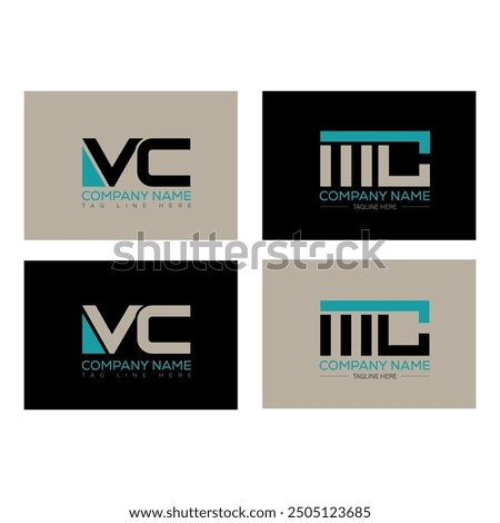 MC minimalist and classic logo set design.MC monogram polygonal and circle shape vector. MC unique design.
