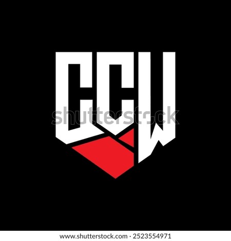 CCW letter logo abstract design. CCW unique design. CCW.
