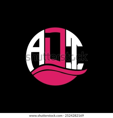 ADT logo monogram isolated on circle element design template, ADT letter logo design on black background. ADT creative initials letter logo concept. ADT. 
