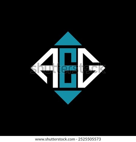 letter AEG square logo design vector illustration template. AEG rectangle diamond logo design.
