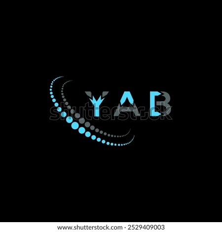 YAB letter logo creative design. YAB unique design.
