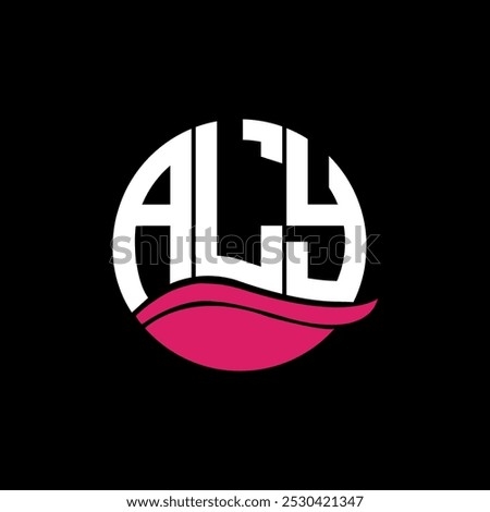 ALY logo monogram isolated on circle element design template, ALY letter logo design on black background. ALY creative initials letter logo concept. ALY.
