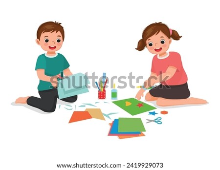 Similar – Image, Stock Photo Little caucasian boy making inhalation with nebulizer at home. Child holds a mask vapor inhaler. Treatment of asthma. Concept of inhalation therapy apparatus.