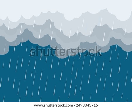 Heavy raining cloud in monsoon season