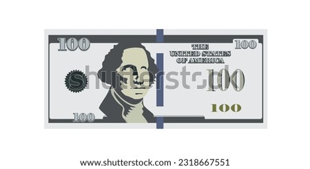 US dollar cash banknote isolated, finance and currency concept