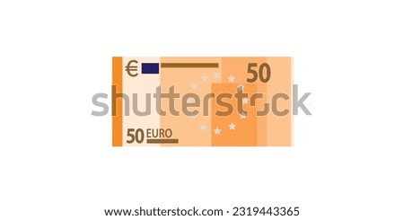 Euro currency banknote isolated, finance and economy concept