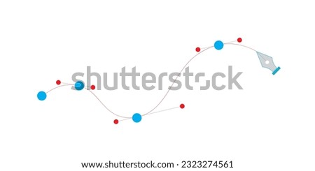  Bezier Curve With Pen Tool Vector Illustration