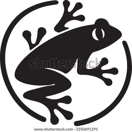 Frog icon isolated on white background. Rainforest Alliance symbol modern, simple, vector, icon for website design, mobile app, ui. Vector Illustration