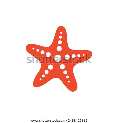 Starfish icon vector silhouette for starfish logo illustration. Simple design for starfish icon illustration or starfish logo concept.