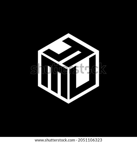 MUY letter logo design with black background in illustrator, vector logo modern alphabet font overlap style. calligraphy designs for logo, Poster, Invitation, etc. Foto stock © 