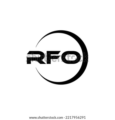 RFO letter logo design in illustrator. Vector logo, calligraphy designs for logo, Poster, Invitation, etc.