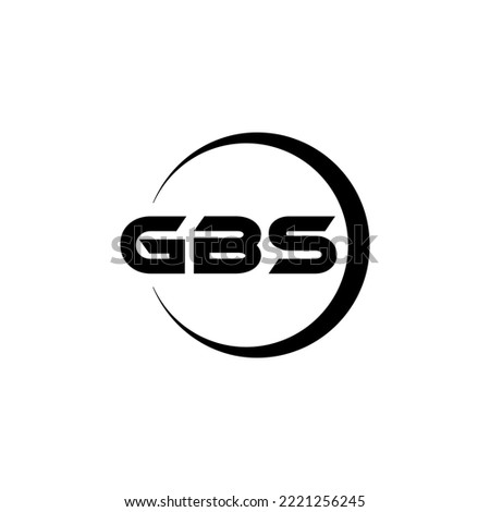 GBS letter logo design in illustration. Vector logo, calligraphy designs for logo, Poster, Invitation, etc.