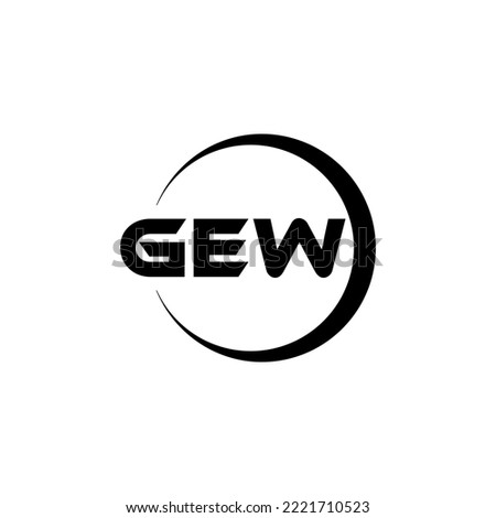 GEW letter logo design in illustration. Vector logo, calligraphy designs for logo, Poster, Invitation, etc.