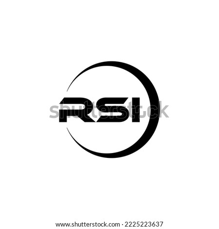RSI letter logo design in illustration. Vector logo, calligraphy designs for logo, Poster, Invitation, etc.