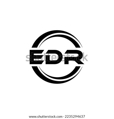 EDR letter logo design in illustration. Vector logo, calligraphy designs for logo, Poster, Invitation, etc.