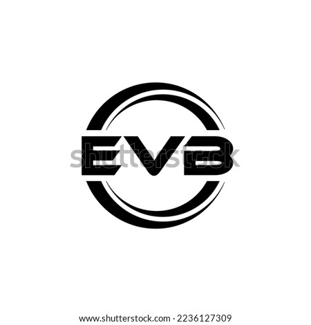 EVB letter logo design in illustration. Vector logo, calligraphy designs for logo, Poster, Invitation, etc.