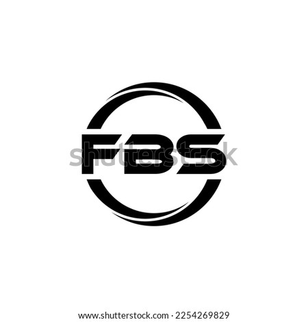 FBS letter logo design in illustration. Vector logo, calligraphy designs for logo, Poster, Invitation, etc.