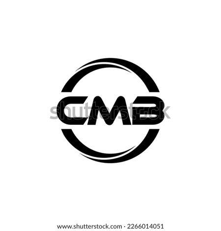 CMB letter logo design in illustration. Vector logo, calligraphy designs for logo, Poster, Invitation, etc.