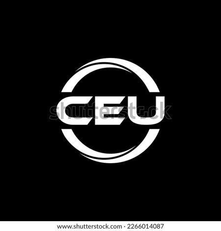 CEU letter logo design in illustration. Vector logo, calligraphy designs for logo, Poster, Invitation, etc.