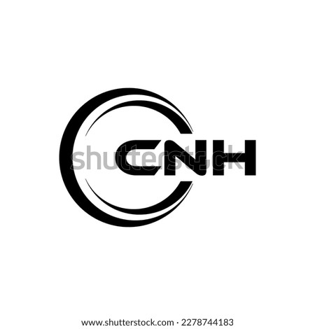 CNH letter logo design in illustration. Vector logo, calligraphy designs for logo, Poster, Invitation, etc.