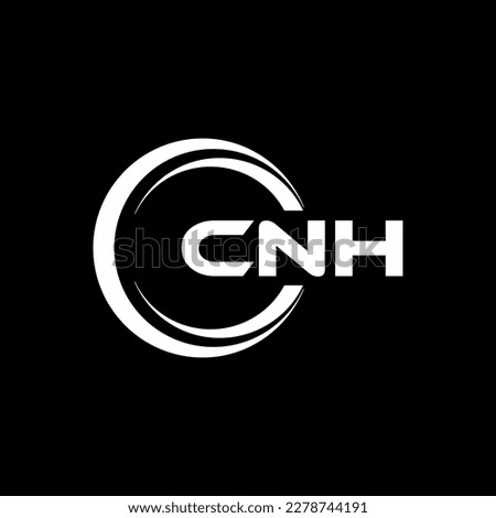 CNH letter logo design in illustration. Vector logo, calligraphy designs for logo, Poster, Invitation, etc.