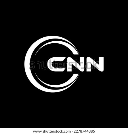 CNN letter logo design in illustration. Vector logo, calligraphy designs for logo, Poster, Invitation, etc.