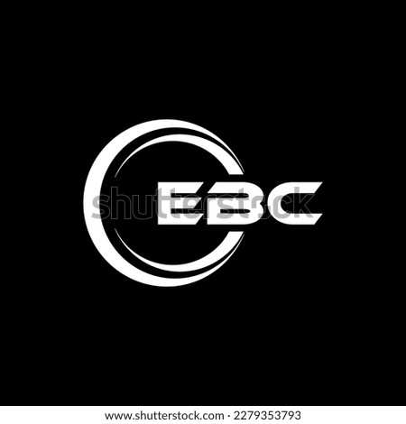 EBC letter logo design in illustration. Vector logo, calligraphy designs for logo, Poster, Invitation, etc.