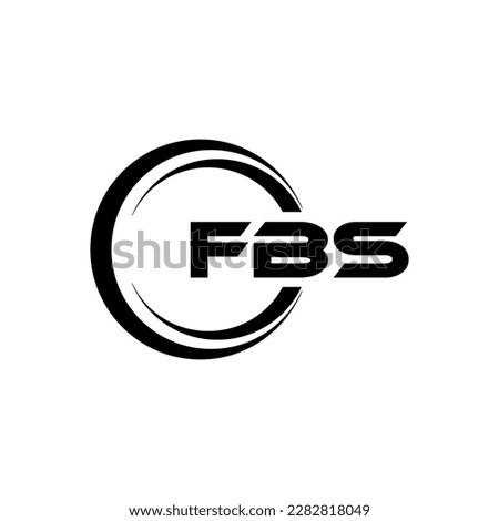 FBS letter logo design in illustration. Vector logo, calligraphy designs for logo, Poster, Invitation, etc.