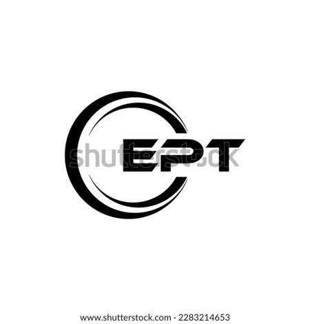 EPT letter logo design in illustration. Vector logo, calligraphy designs for logo, Poster, Invitation, etc.