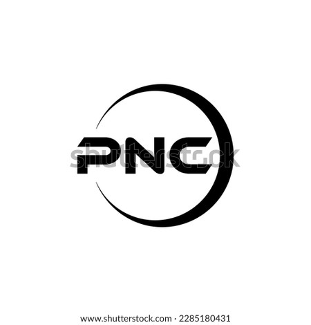 PNC letter logo design in illustration. Vector logo, calligraphy designs for logo, Poster, Invitation, etc.