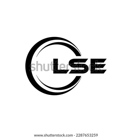 LSE letter logo design in illustration. Vector logo, calligraphy designs for logo, Poster, Invitation, etc.