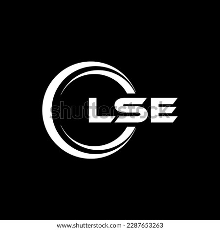 LSE letter logo design in illustration. Vector logo, calligraphy designs for logo, Poster, Invitation, etc.