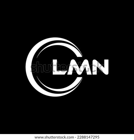 LMN letter logo design in illustration. Vector logo, calligraphy designs for logo, Poster, Invitation, etc.