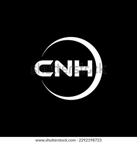 CNH letter logo design in illustration. Vector logo, calligraphy designs for logo, Poster, Invitation, etc.