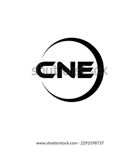 CNE letter logo design in illustration. Vector logo, calligraphy designs for logo, Poster, Invitation, etc.