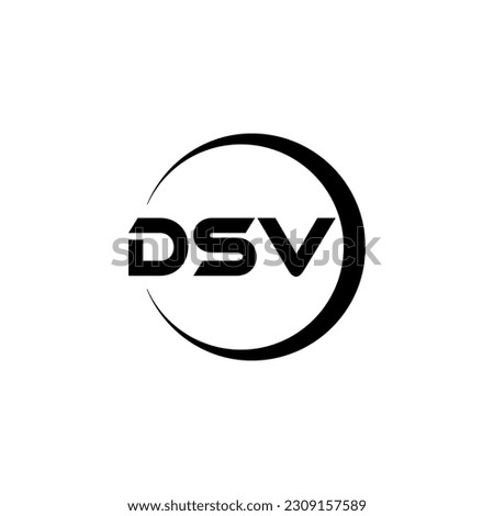 DSV letter logo design in illustration. Vector logo, calligraphy designs for logo, Poster, Invitation, etc.