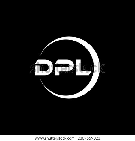 DPL letter logo design in illustration. Vector logo, calligraphy designs for logo, Poster, Invitation, etc.