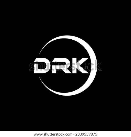 DRK letter logo design in illustration. Vector logo, calligraphy designs for logo, Poster, Invitation, etc.