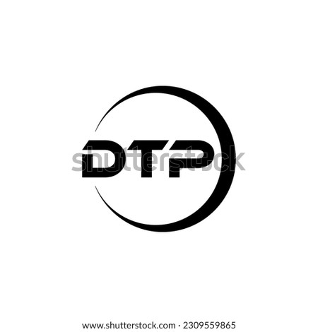DTP letter logo design in illustration. Vector logo, calligraphy designs for logo, Poster, Invitation, etc.
