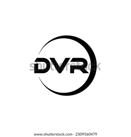 DVR letter logo design in illustration. Vector logo, calligraphy designs for logo, Poster, Invitation, etc.