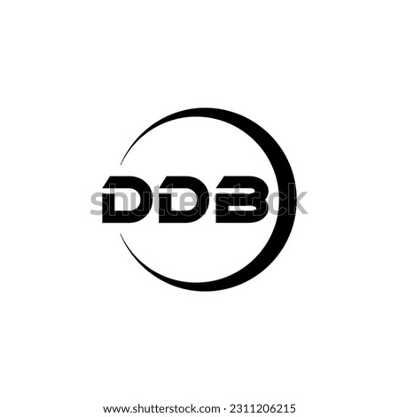DDB letter logo design in illustration. Vector logo, calligraphy designs for logo, Poster, Invitation, etc.