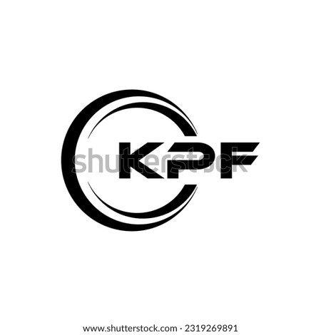 KPF letter logo design in illustration. Vector logo, calligraphy designs for logo, Poster, Invitation, etc.