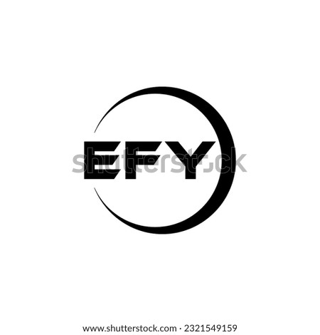 EFY letter logo design in illustration. Vector logo, calligraphy designs for logo, Poster, Invitation, etc.