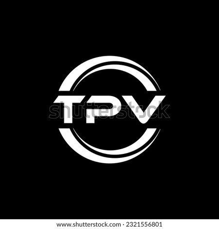 TPV letter logo design in illustration. Vector logo, calligraphy designs for logo, Poster, Invitation, etc.