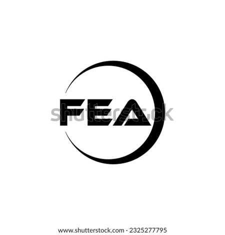 FEA letter logo design in illustration. Vector logo, calligraphy designs for logo, Poster, Invitation, etc.