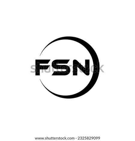 FSN letter logo design in illustration. Vector logo, calligraphy designs for logo, Poster, Invitation, etc.