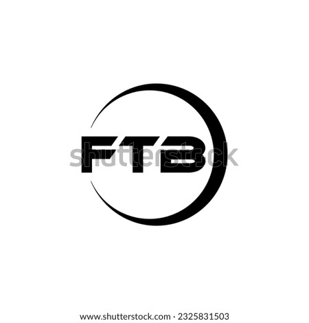 FTB letter logo design in illustration. Vector logo, calligraphy designs for logo, Poster, Invitation, etc.