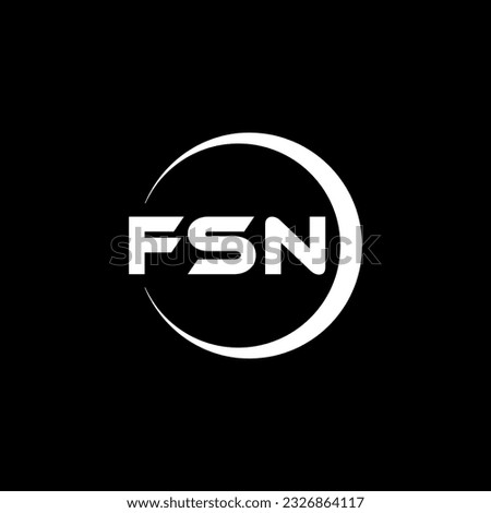 FSN letter logo design in illustration. Vector logo, calligraphy designs for logo, Poster, Invitation, etc.